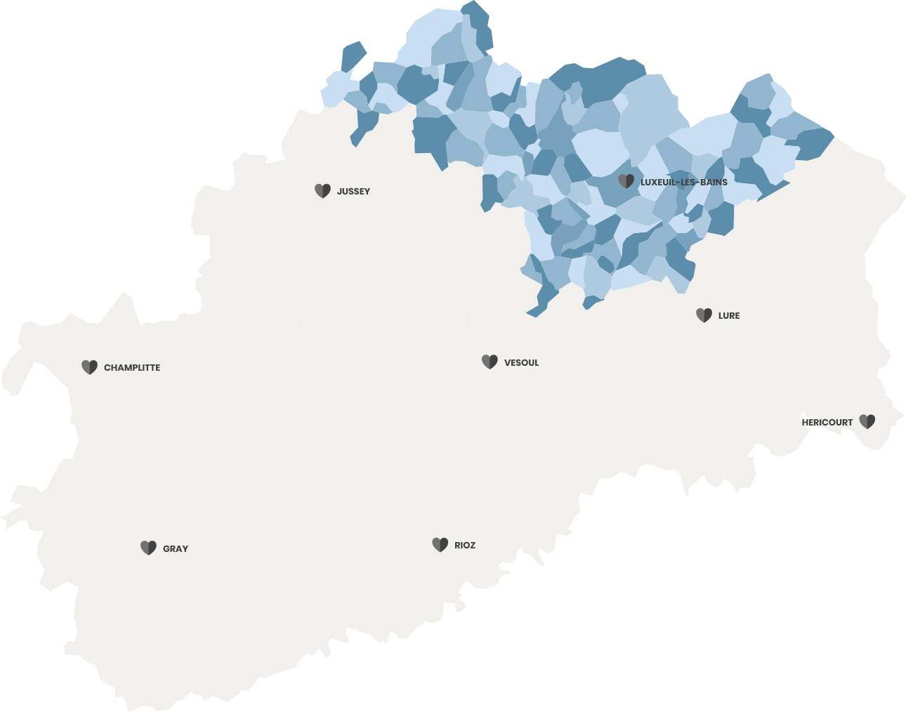 Le territoire de la CPTS Luxeuil - Vosges Saônoises