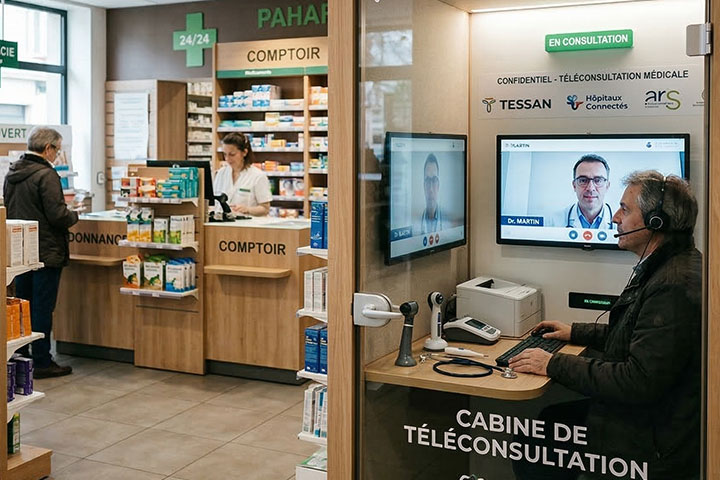 Cabine de téléconsultation